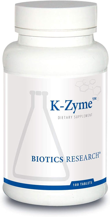 Biotics Research K Zym Potassium, 99 Milligrams, Supports Cardiovascular Function, Electrolyte Balance, Nerve Transmission, Muscle Activity, Superoxide Dismutase, Catalase.100 Tablets