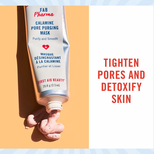 First Aid Beauty Fab Pharma Calamine Pore Purging Mask – Detoxifying Face Mask With Calamine, Kaolin Clay, Bentonite Clay And Salicylic Acid – 2.5 Oz