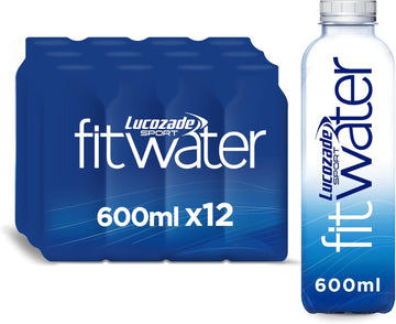 Lucozade Sport Fit Water - 12 Bottles X 600Ml - Purified Spring Water Drink - 4 Key Electrolytes - Zero Calories - Enhances Hydration & Fuels Performance