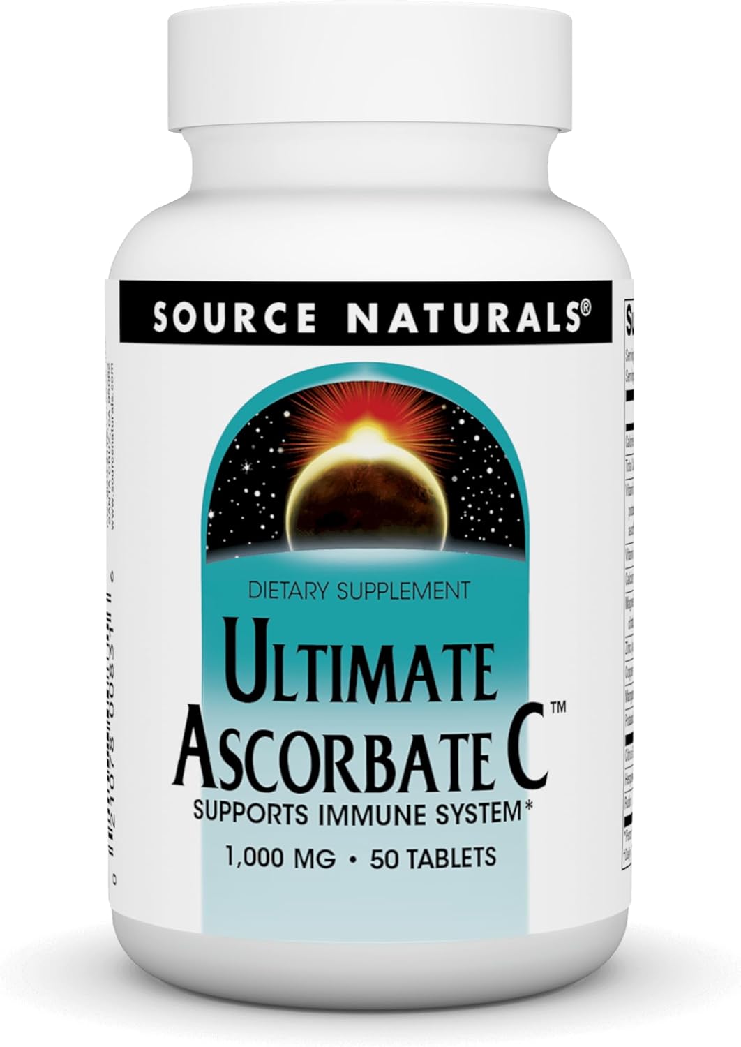 Source Naturals Ultimate Ascorbate C - Vitamin C - 2000 Mg Supports Immune System - 50 Tablets