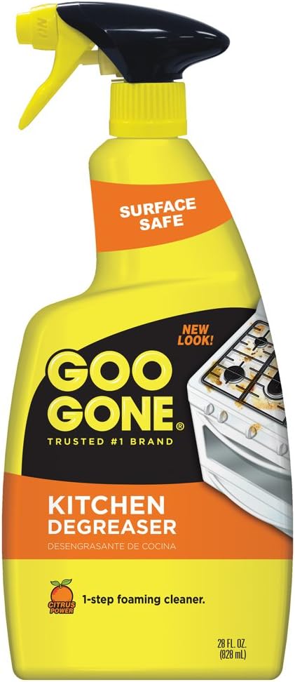 Goo Gone Kitchen Degreaser - Removes Kitchen Grease, Grime and Baked-on Food - 28 Fl. Oz