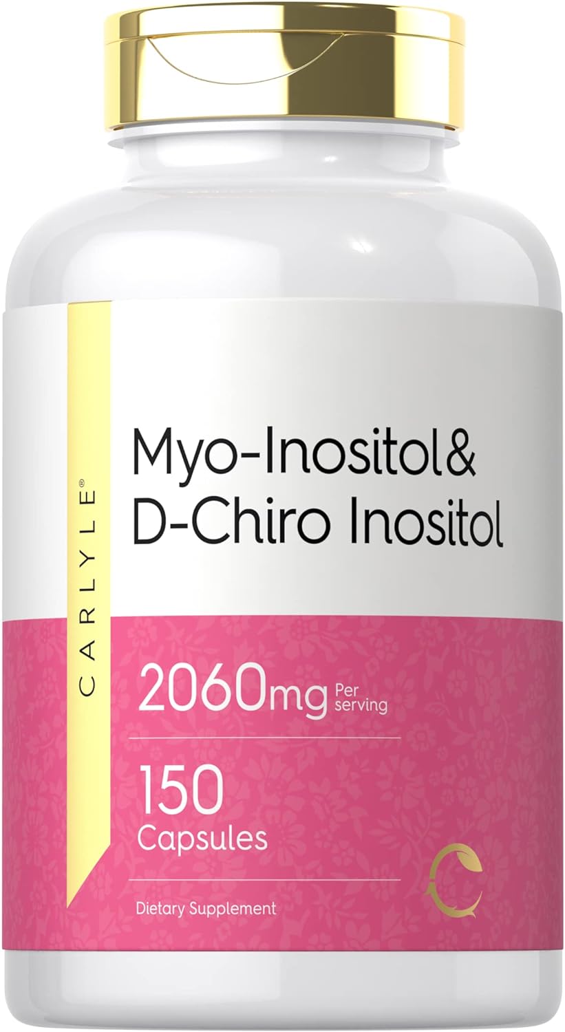 Carlyle Myo-Inositol and D-Chiro Inositol 2060mg | 150 Capsules | Non-GMO, Gluten Free Supplement