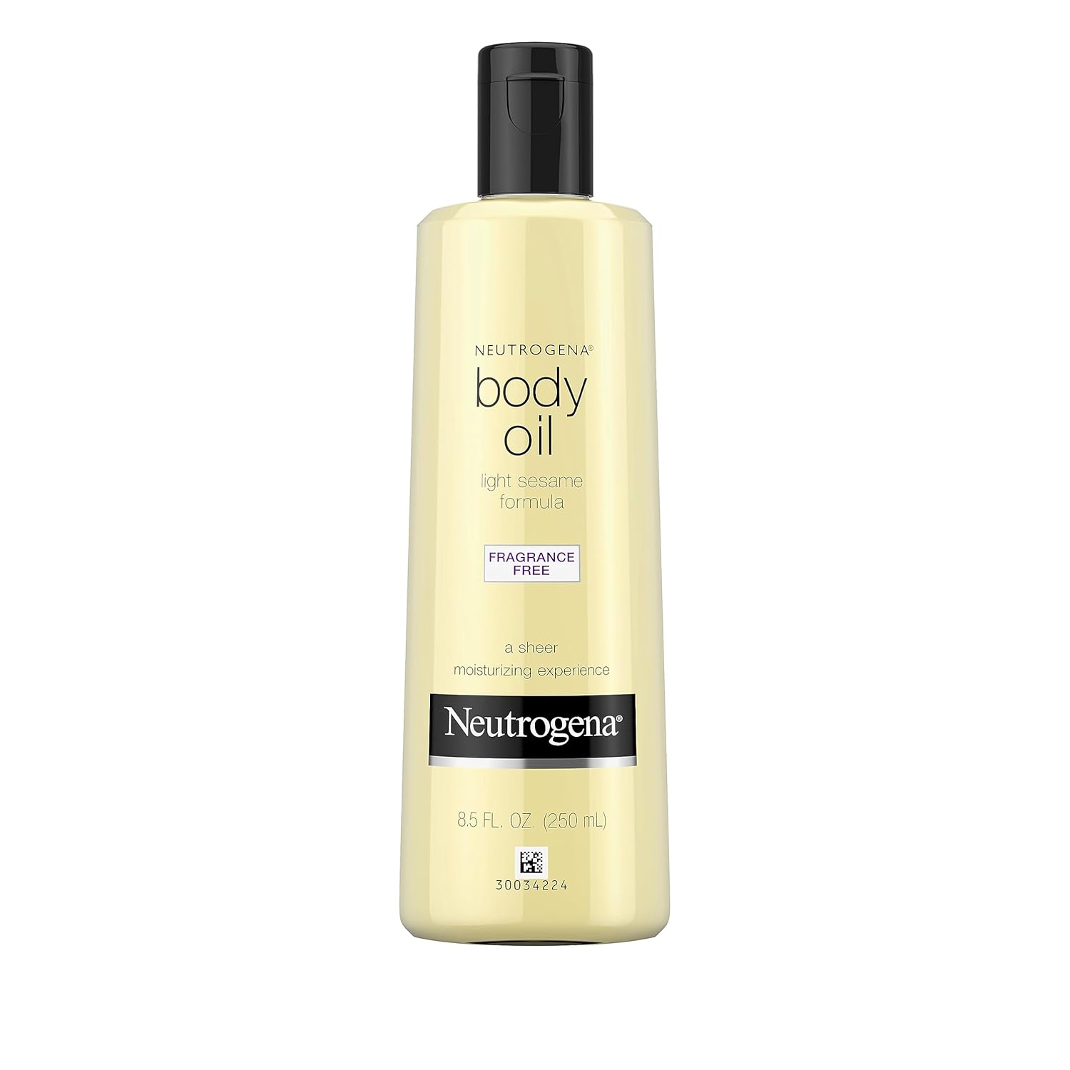 Neutrogena Fragrance-Free Body Oil Light Sesame Formula, Dry Skin Moisturizer & Hydrating Body Massage Oil, For Radiant & Healthy Glow, Nourishing After Shower & Bath Oil, 8.5 Fl. Oz