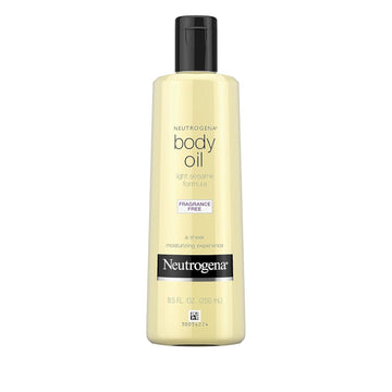 Neutrogena Fragrance-Free Body Oil Light Sesame Formula, Dry Skin Moisturizer & Hydrating Body Massage Oil, for Radiant & Healthy Glow, Nourishing After Shower & Bath Oil, 8.5 fl. oz