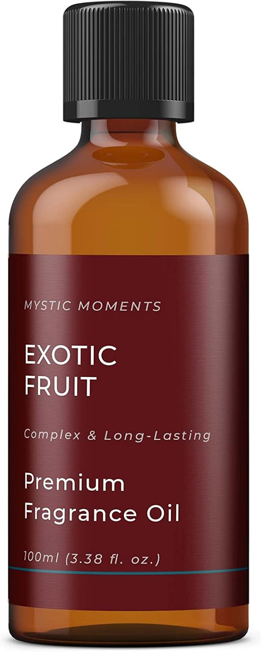 Mystic Moments | Exotic Fruit Fragrance Oil - 100Ml - Perfect For Soaps, Candles, Bath Bombs, Oil Burners, Diffusers And Skin & Hair Care Items