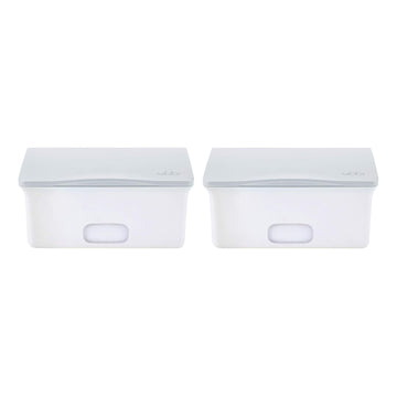 Ubbi Set Of 2 Baby Wipes Dispensers With Weighted Plates And Secure Seals, Nursery And Baby Registry Essential To Keep Wipes Fresh And Changing Table Organized, Gray