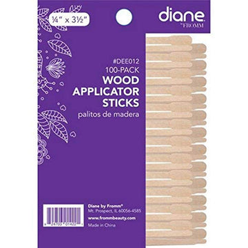 Diane DEE012 Wood Applicator Sticks - 100 Pack