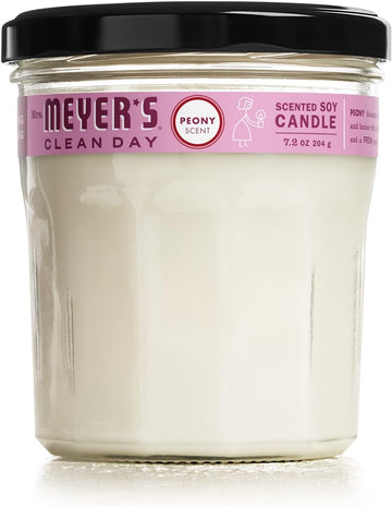 Mrs. Meyer'S Clean Day Soy Aromatherapy Candle, 35 Hour Burn Time, Made With Soy Wax And Essential Oils, Peony, 7.2 Oz