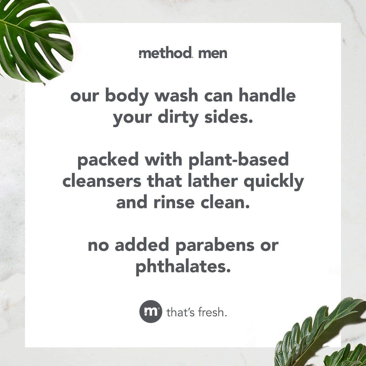 Method Men Body Wash, Glacier + Granite, Paraben and Phthalate Free, 18 FL Oz (Pack of 3) : Beauty & Personal Care