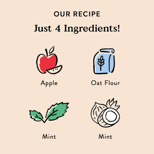 Bocce'S Bakery Breath Daily Support Treats For Dogs, Wheat-Free Dog Treats, Made With Real Ingredients, Baked In The Usa, Supports Oral Health, All-Natural Apple & Mint Biscuits, 12 Oz