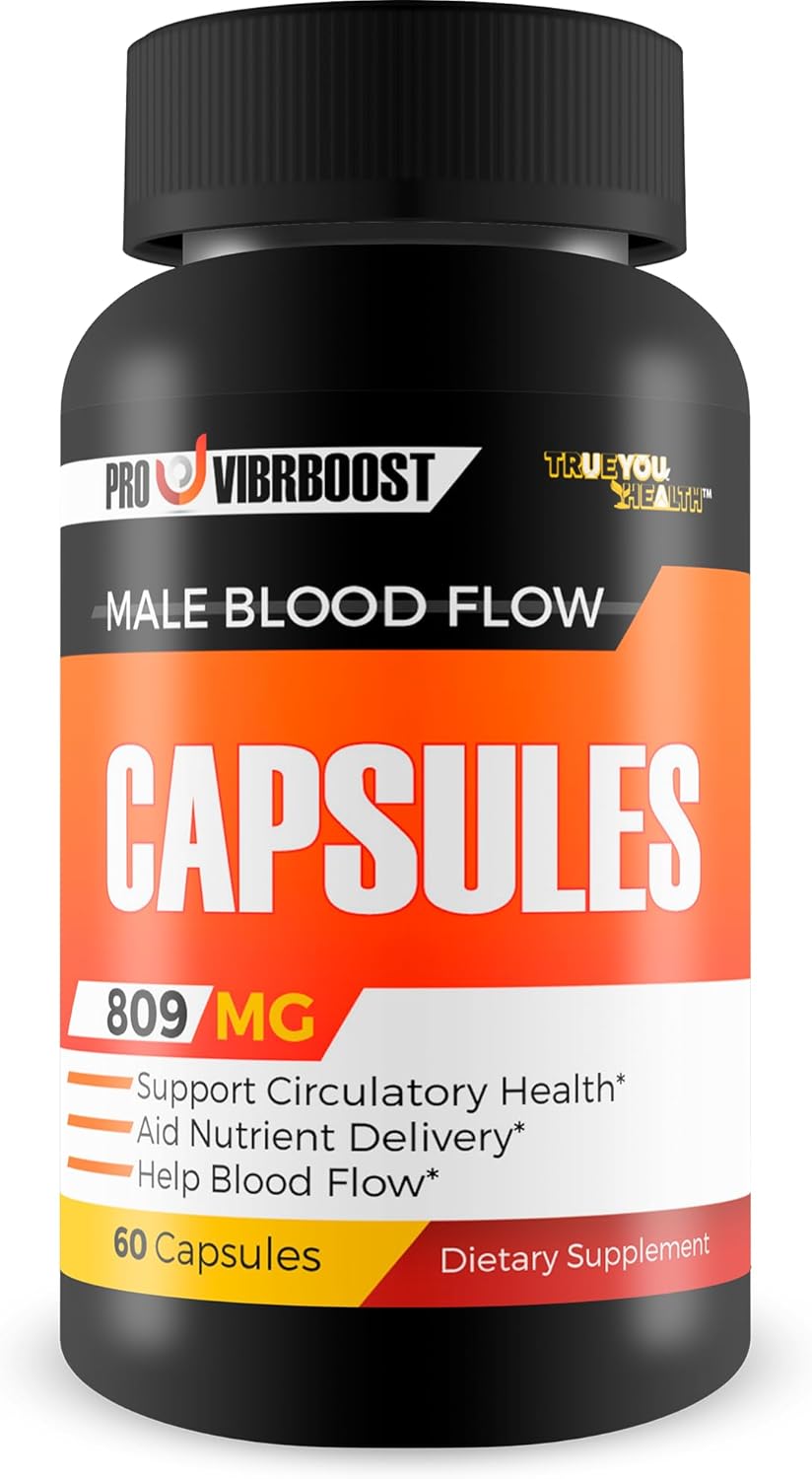 Pro Vibrboost - Our Best Male Blood Flow Capsules - Help Improve Circulation & Circulatory Health - Head To Foot Circulation Support For Poor Circulation - Arm & Leg Circulation - Aid Blood Flow Care