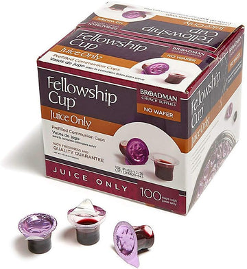 Broadman Church Supplies Pre-Filled Communion Fellowship Cup, Juice Only, 100 Count