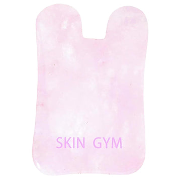 Skin Gym Rose Quartz Square Gua Sha Face Massager For Smooth Skin & Enhanced Glow, Revitalizing, Face Lifting Skin Care Tool