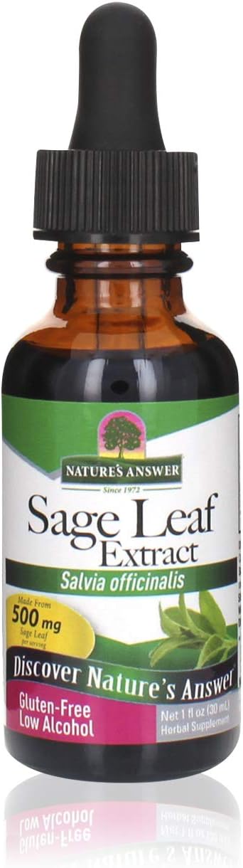 Nature'S Answer Sage Leaf With Organic Low Alcohol, 1-  | Digestive Support | Promotes Mental Function | Benefits Gut Health