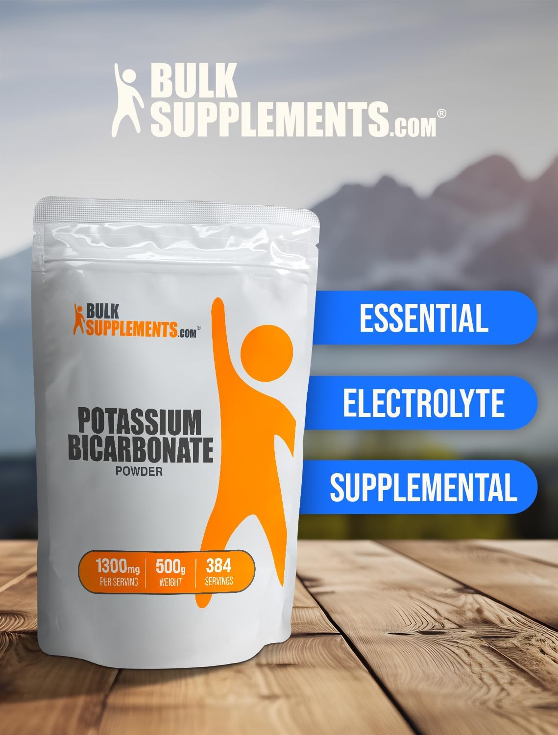 BulkSupplements.com Potassium Bicarbonate Powder - Potassium Supplement Powder, Potassium Bicarbonate Food Grade - 1300mg per Serving (500mg Potassium), 500g (1.1 lbs) (Pack of 1) : Health & Household