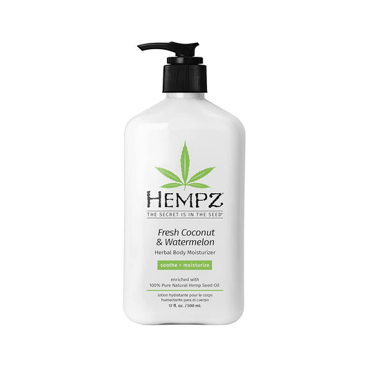 Hempz Triple Moisture Body Moisturizer, 17 Oz – Hydrating Lotion Rich With Minerals, Vitamin C, & Hempseed Oil To Nourish & Repair Extremely Dry Or Sensitive Skin For Body
