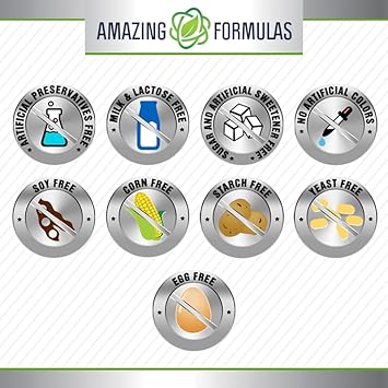 Amazing Formulas Bromelain 500 Mg Tablets Supplement | Non-Gmo | Gluten Free | Made In Usa (240 Count) : Health & Household