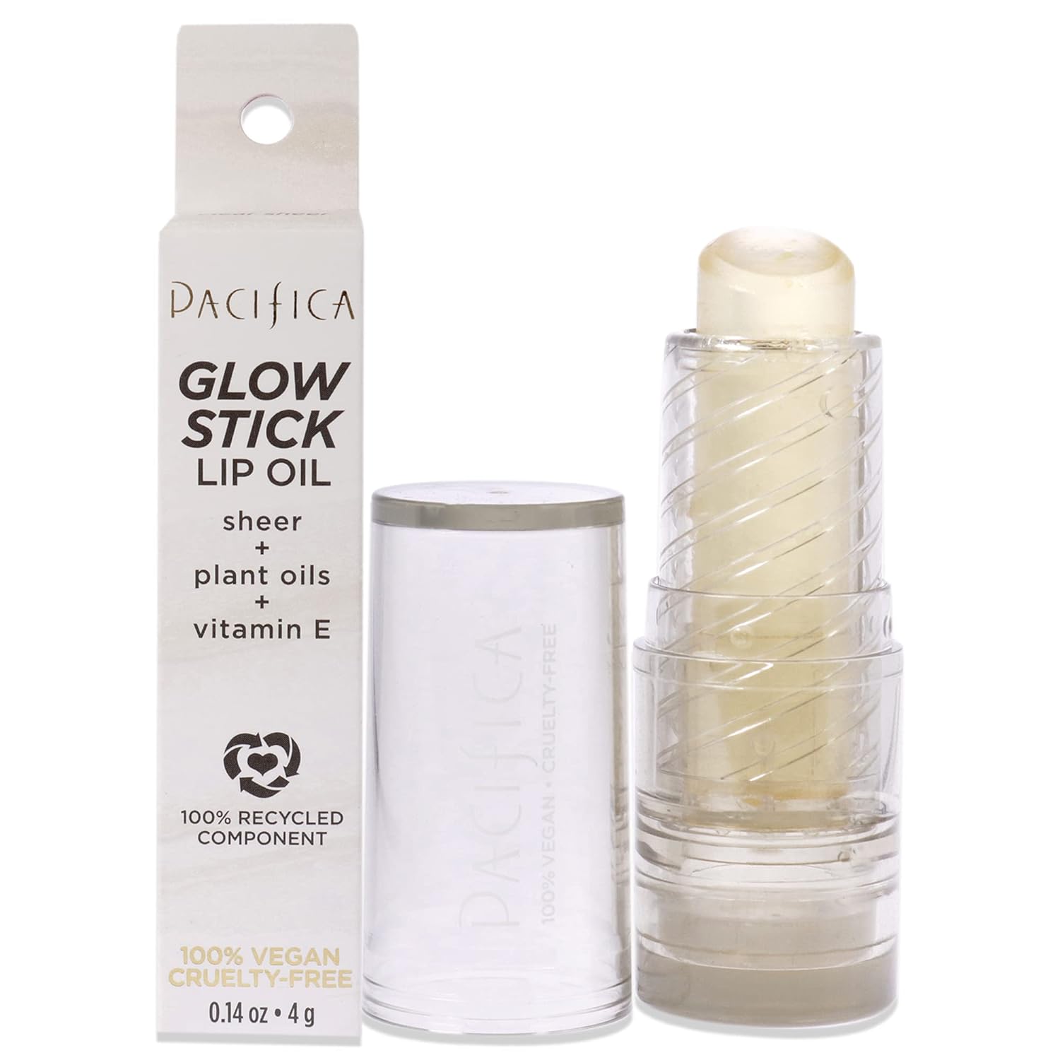 Pacifica Glow Stick Lip Oil - Clear Sheer Women 0.14 oz
