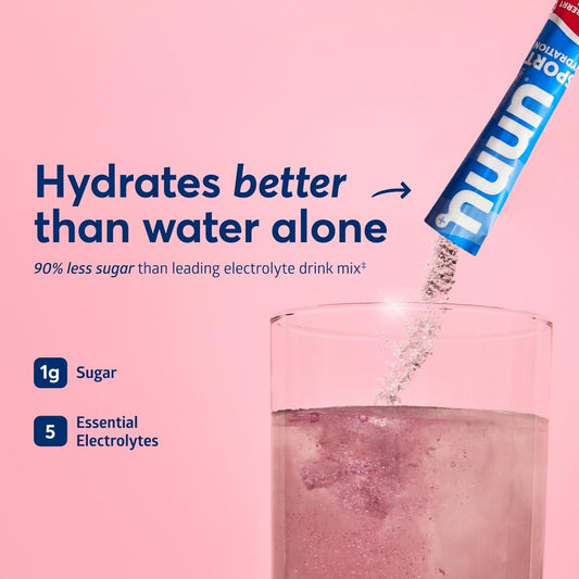 Nuun Sport Electrolyte Powder Packets - Pink Lemonade Flavor | 5 Essential Electrolytes For Hydration | Easy Open Drink Mix With Magnesium | 1G Sugar | Non Gmo, Vegan | 16 Single Serving Sticks