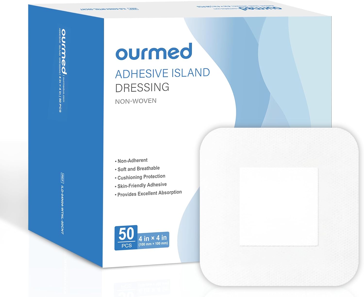 Ourmed Sterile Wound Plasters 15 X 15 Cm, Self-Adhesive Sterile Wound Dressing With Strong Adhesion, Protects Against Cuts And Scratches, Painless To Remove, Individually Wrapped, Pack Of 25