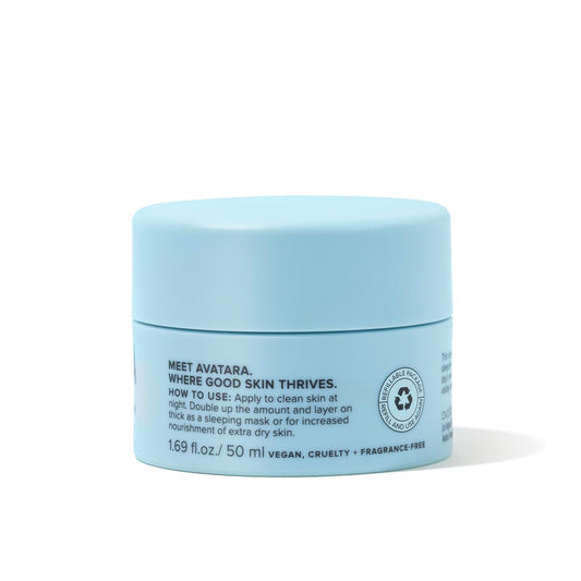 Avatara Kombucha The Moon Dream Night Cream Refill, Non-Greasy 2-In-1 Night Cream, Deep Moisturization, Kombucha Balances, Vitamin C Brightens Skin, Blue Tansy Soothes Skin, 50 Ml, 1.69 Fl. Oz