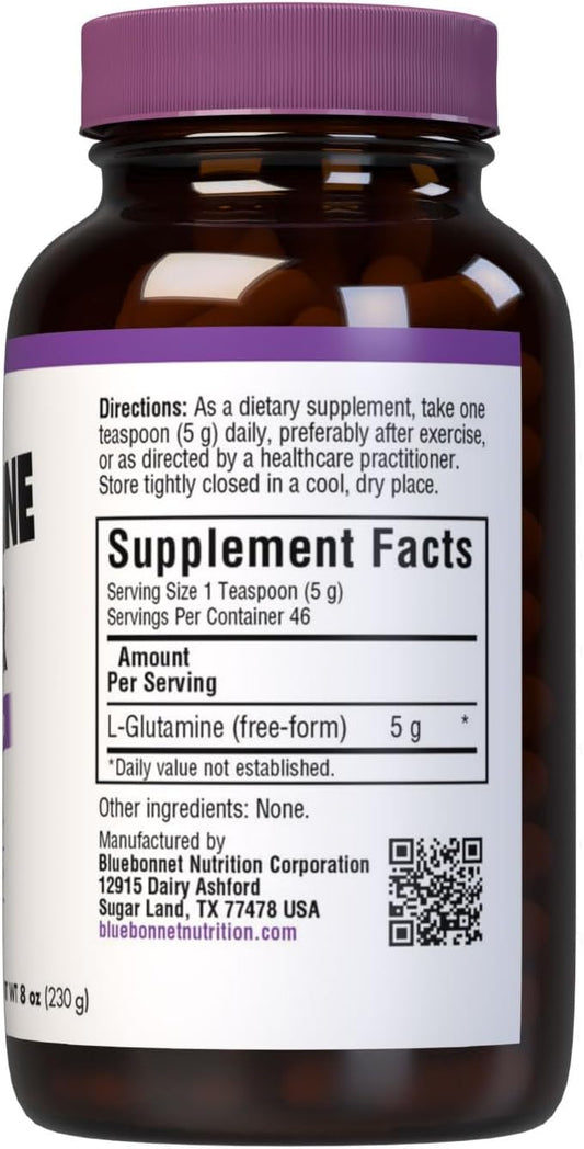 Bluebonnet Nutrition L-Glutamine Powder, 8 Ounce