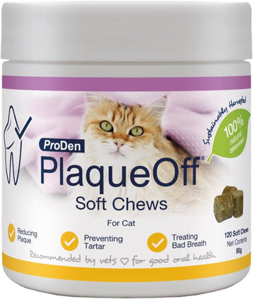 Proden Plaqueoff Dental Soft Chews For Cats To Help Remove Bad Breath, Plaque & TartarFp0495