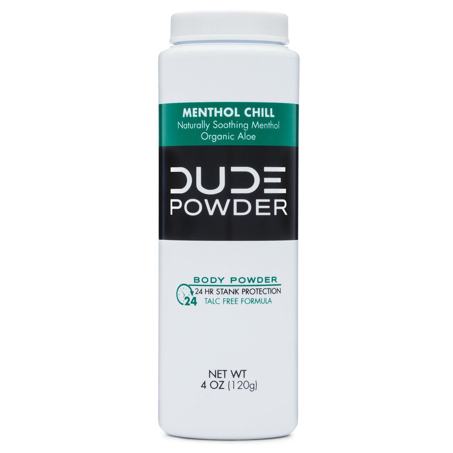 DUDE Body Powder, Natural Deodorizers, Cooling Menthol & Organic Aloe