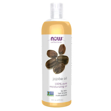 NOW Solutions, Jojoba Oil, 100% Pure Moisturizing, Multi-Purpose Oil for Face, Hair and Body, 16-