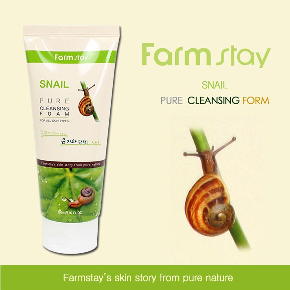 Farm Stay Korean Pure Snail Foam Cleanser  180Ml / 6.09Oz  ????