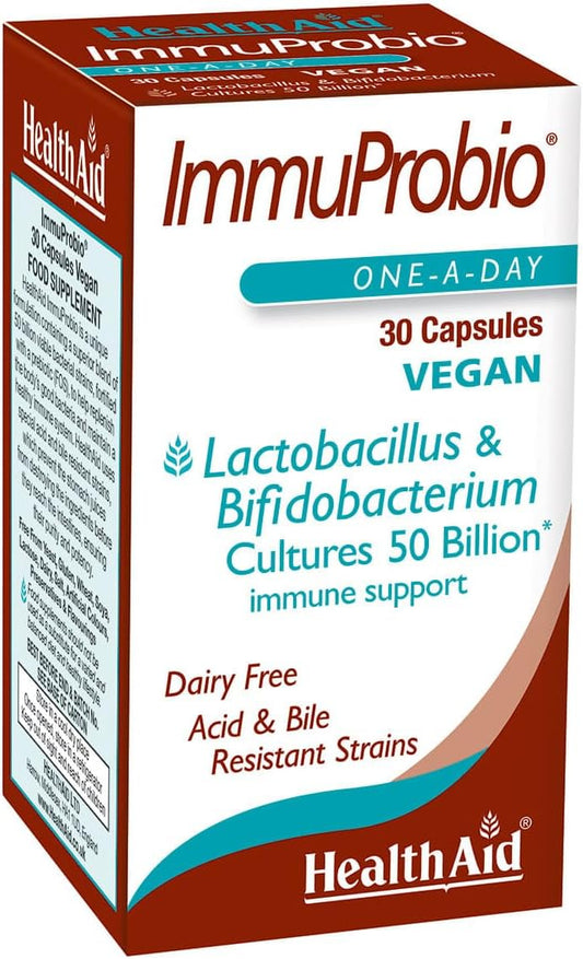Healthaid Immuprobio Pack Of 2 X 30 Vegan Capsules (60 Capsules)