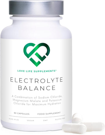 Ultimate Electrolytes Powder Unflavoured, 500Mg Sodium, 500Mg Potassium, 150Mg Magnesium, 96G - 30 Servings, Pink Himalayan Salt For Hydration, Sweetened With Stevia - Love Life Supplements
