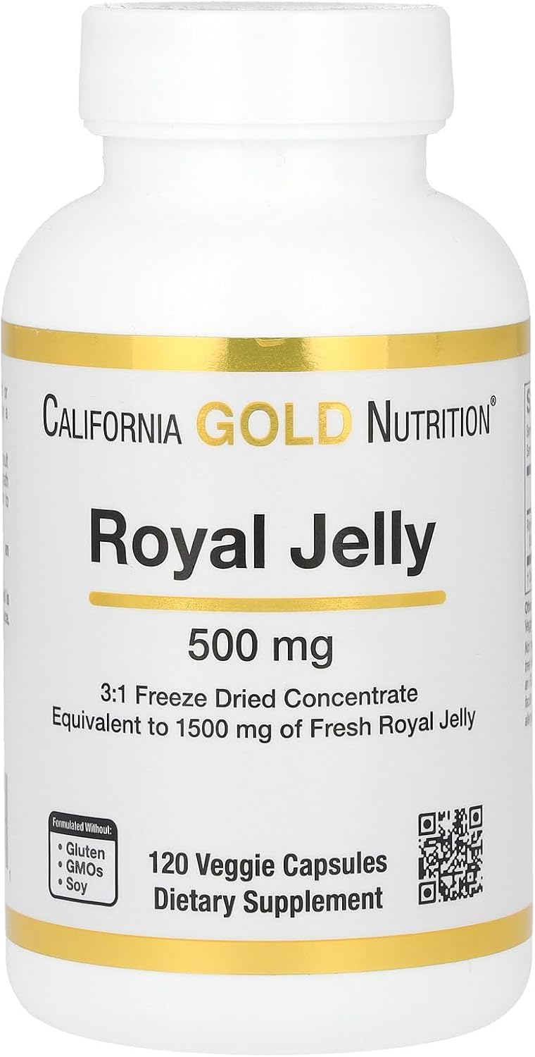 California Gold Nutrition Royal Jelly, 500 Mg, 120 Veggie Capsules