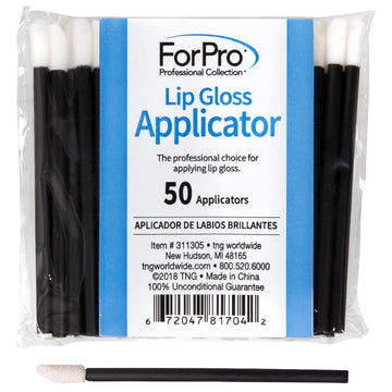 Forpro Professional Collection Disposable Lip Gloss Applicators, Lip Gloss Brushes, Makeup, 3" L, 50-Count