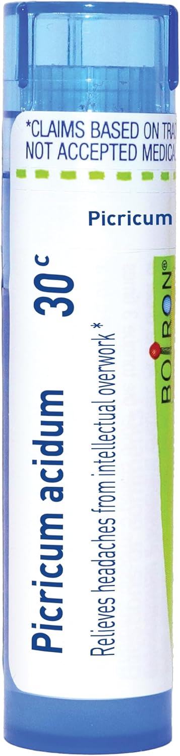Boiron Picricum Acidum 30C For Headachess From Intellectual Overwork - 80 Pellets