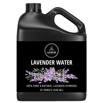 Lavender Hydrosol Floral Water 32 Ounces by Naturevibe Botanicals | 100% Pure & Natural Lavender Hydrosol | Facial Toner Great for Hydration | Mist for Hair Face and Skin | DIY Body Care (946 ml)