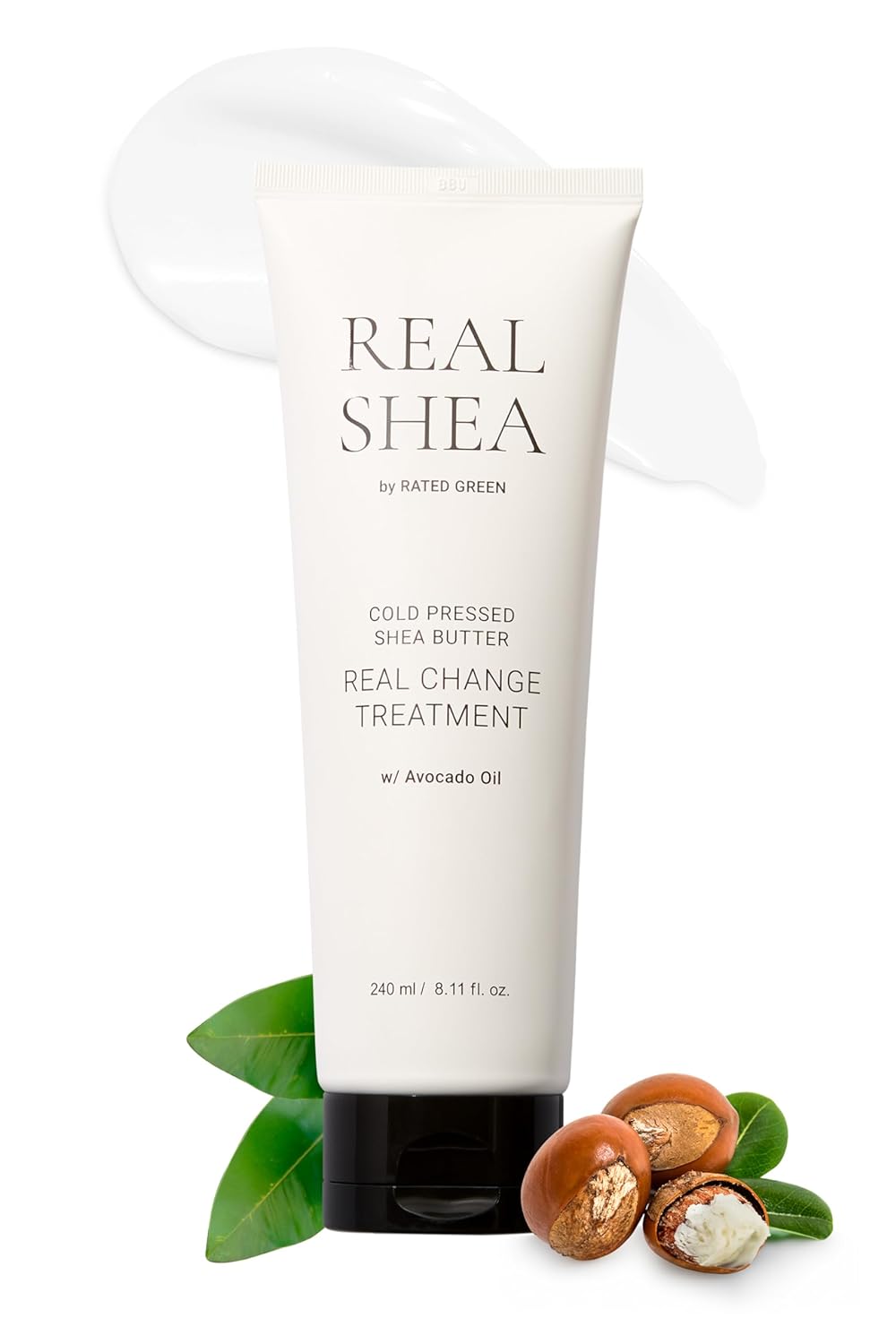 RATED GREEN Real Shea Real Change Treatment | Shea Deep Conditioning Hair Mask & Dry Hair Treatment | Organic Shea Butter Moisturizing Hair Mask for Hair Repair & Hair Hydration Treatment 8.11 fl oz