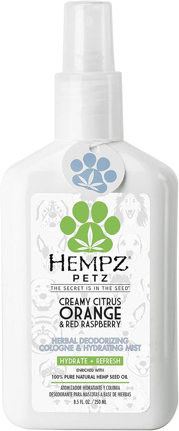 Hempz Petz Dog Cologne, Creamy Citrus Orange & Red Raspberry, 8.5 Fl. Oz. - Hydrating Puppy Perfume