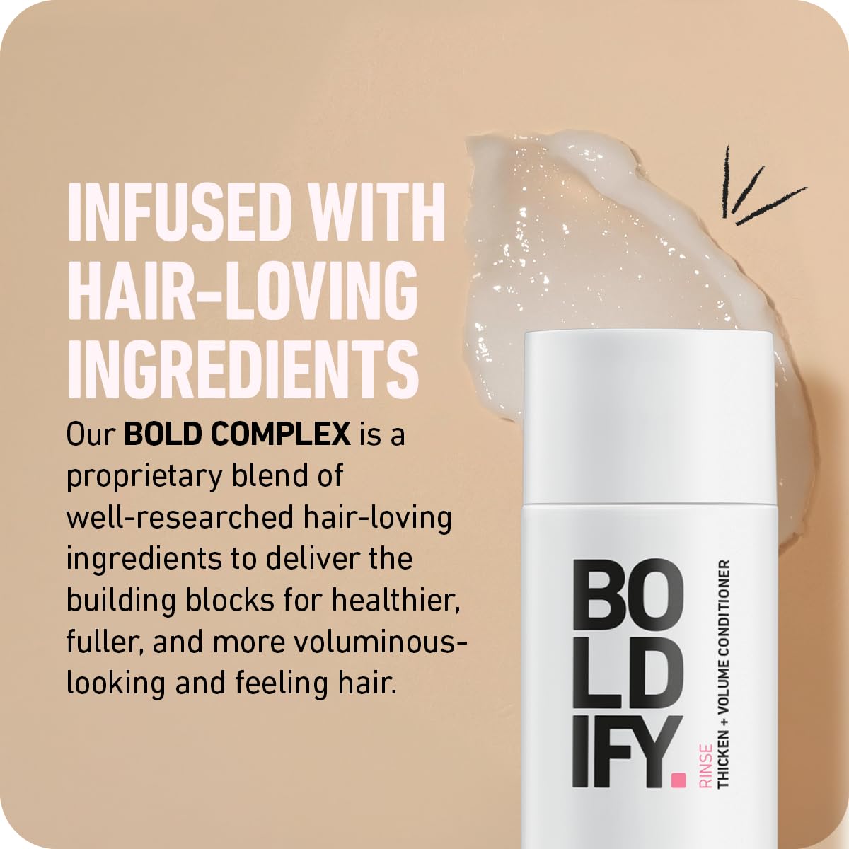 Boldify Thicken Volume Conditioner - Ultimate Biotin Formula For Hair Thickening, Split End Repair, Nourishment, And Fine Or Oily Hair For Women & Men : Beauty & Personal Care