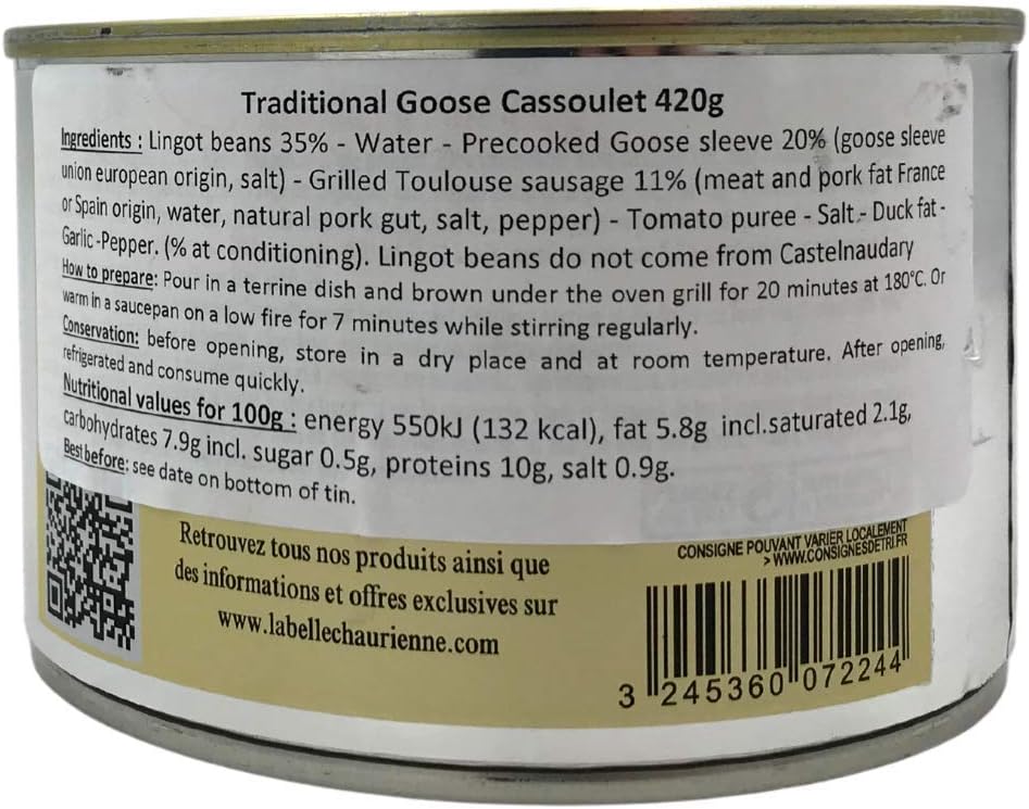 La Belle Chaurienne Goose Cassoulet 420G X 6