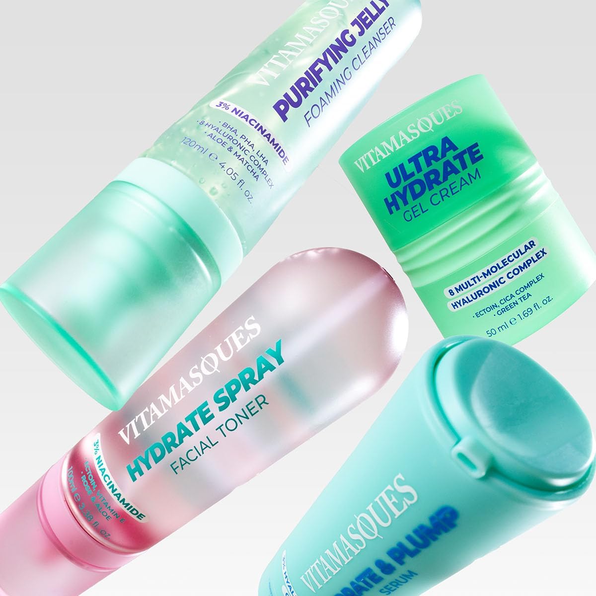 Vitamasques Hydration Skincare Set, A Full Routine Of Hydration Boosting Heroes