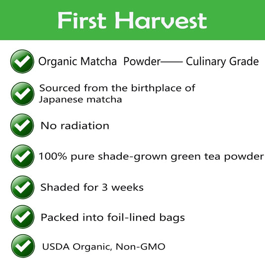 Camel Certified Organic Matcha Green Tea Powder Matcha Culinary Grade 4 Oz First Harvest Pure Matcha Powder Unsweetened Baking Latte Smoothies High In Antioxidant Detox Gluten Free Vegan