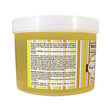 Waxness All Natural Soft Sugar Paste For Manual Application And Bandage Technique Honey Propolis 1.6 Pound