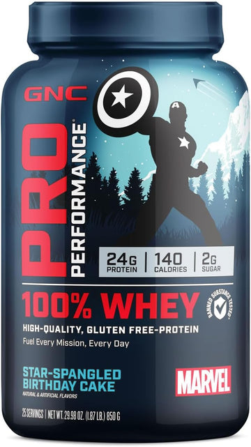 Gnc Pro Performance 100% Whey - Marvel: Star-Spangled Birthday Cake - 25 Servings