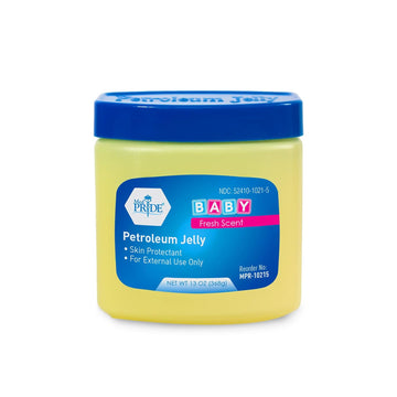 Med Pride Petroleum Jelly Large 13 Oz, Baby Petroleum Jelly For Newborn, Skin Protectant And Moisturizer For Dry Skin, Chapped Lips, Diaper Rash
