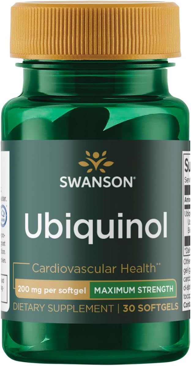 Swanson Maximum Strength Ubiquinol 200 Milligrams 30 Sgels