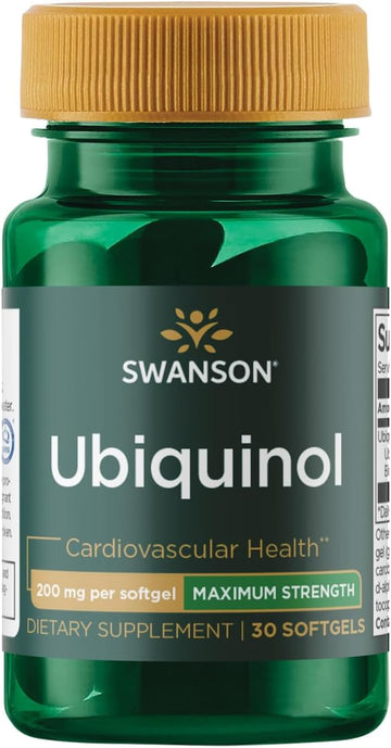 Swanson Maximum Strength Ubiquinol 200 Milligrams 30 Sgels