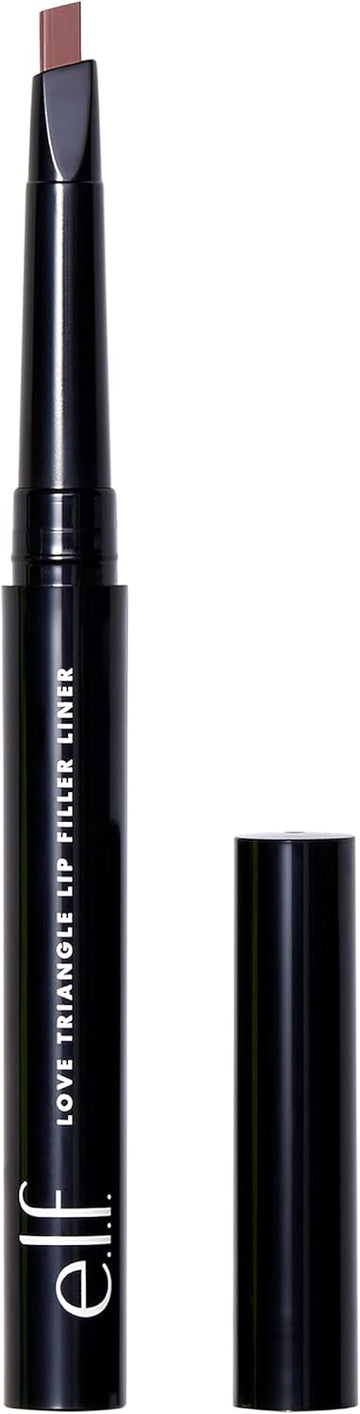 E.L.F. Love Triangle Lip Filler Liner, 2-In-1 Lip Liner Pencil For Sculpting & Filling, Long-Lasting Intense Colour, Mauve