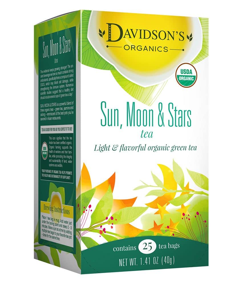 Davidson'S Organics, Sun,Moon And Stars, 25-Count Tea Bags, Pack Of 6