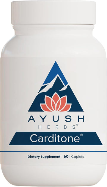 Ayush Herbs Carditone, Doctor-Formulated Natural Ayurvedic Herbal Supplement, Trusted for Over 30 Years, 60 Vegetarian Caplets